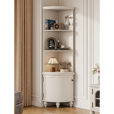 Armoire de coin en bois massif de style américain