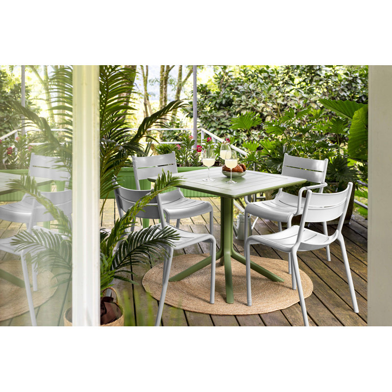 Chaise d'appoint empilable Loar, Gris clair