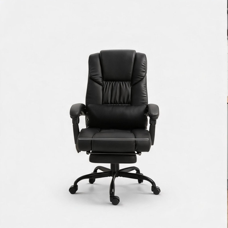 Fauteuil de bureau inclinable de massage Jet Black