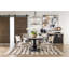 Chaise d'appoint bicolore lin et java Halifax Modern Rustic avec coussin amovible