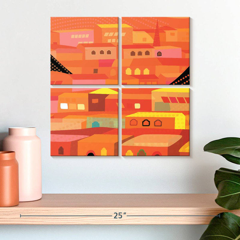 Lilie Oaxaca Houses, 18" H x 18" W