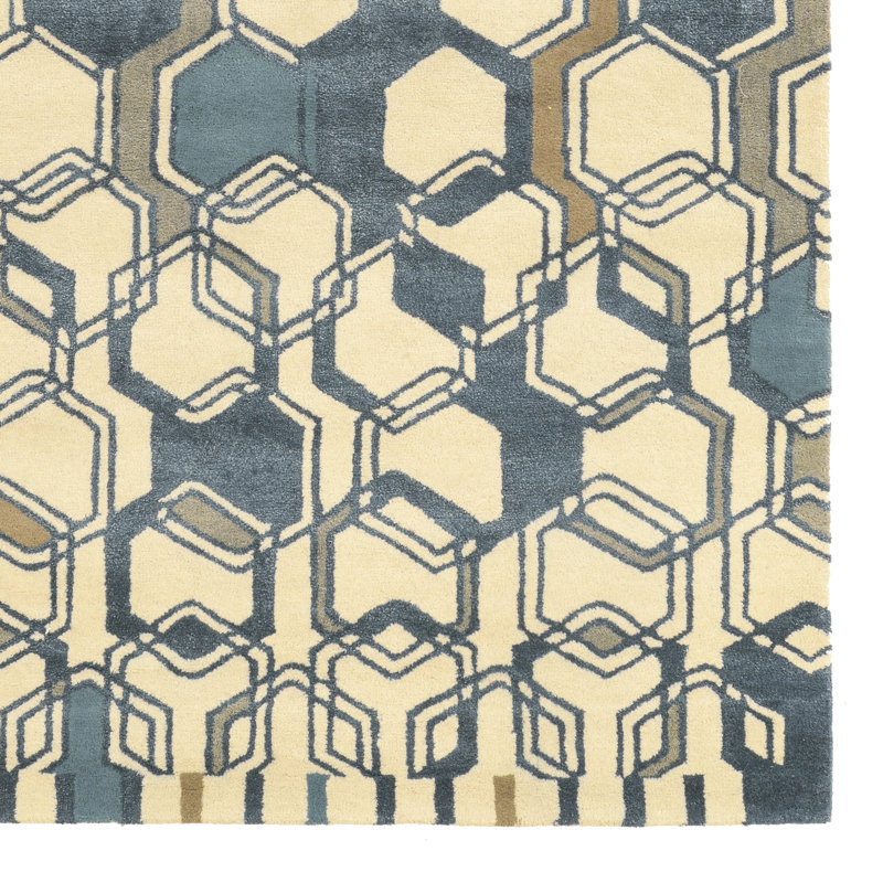 Schaffner Wool Geometric Indoor Rug, Rectangle 8' x 11'