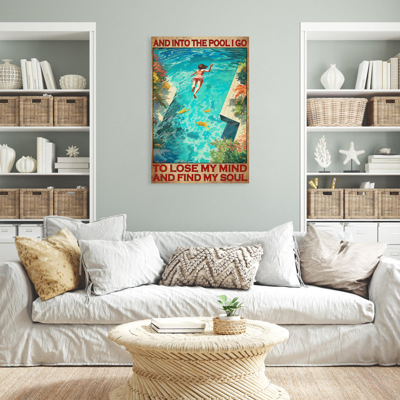 " Swimming And Into The Pool 2 ", 20" H x 16" W x 1.25" D
