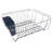 Chrome Plated Steel 2-Piece Compact Dish Drainer with Utensil Caddy-112383685