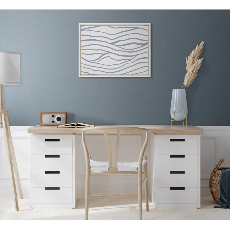 «Simple Elegant Coastal Waves» par The Creative Bunch Studio, reproduction d'art sur toile encadrée, H 18 po x l 24 po