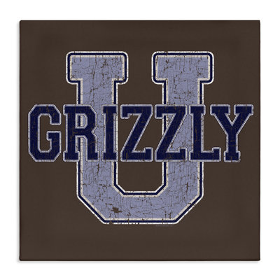 Art mural sur toile Grizzly U College University par Spirit Animals / Life Is High