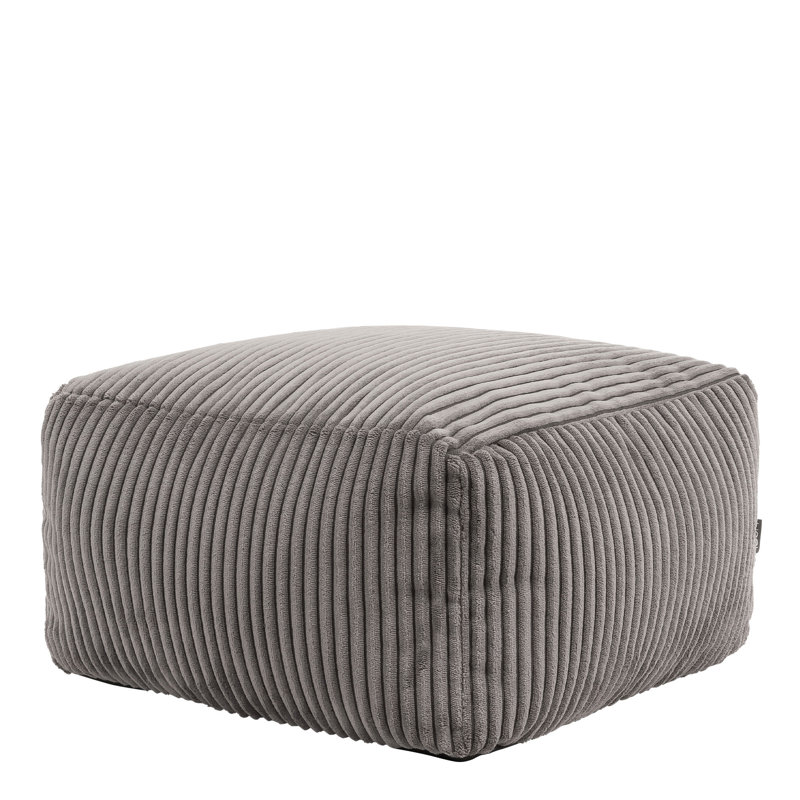 Soul 40Cm Square Pouffe Ottoman, Charcoal Grey