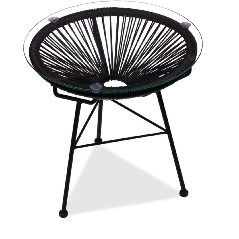 Wire Side Table, Black