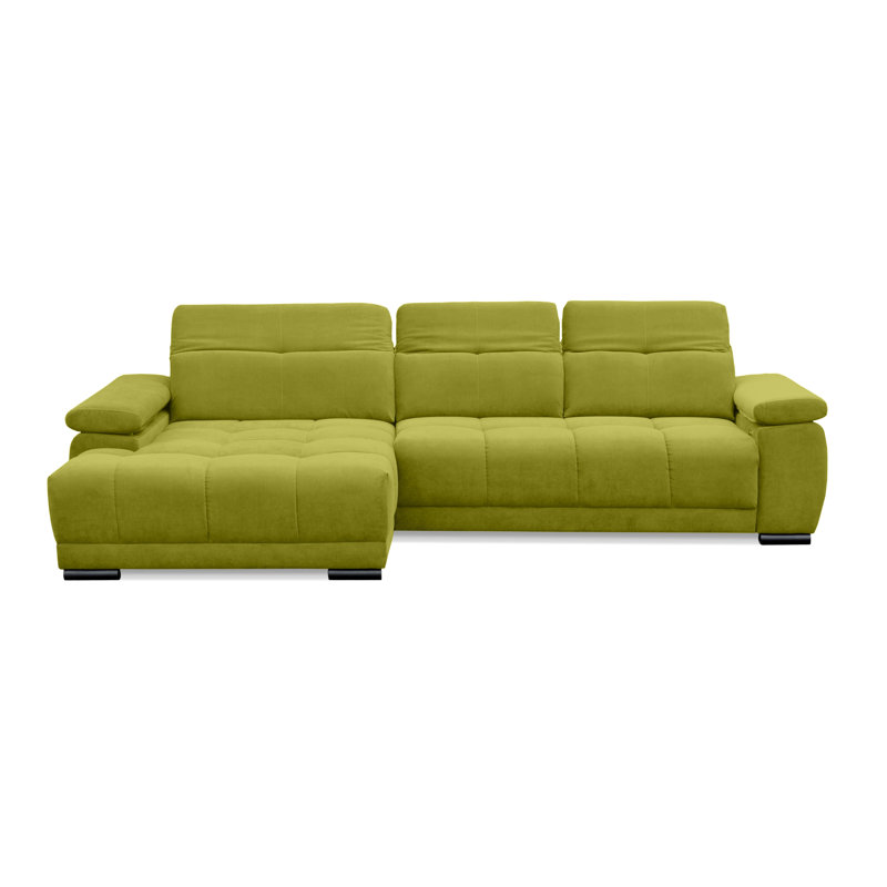 Berrada 5 Seater Corner Sofa, Left Hand Facing, Green