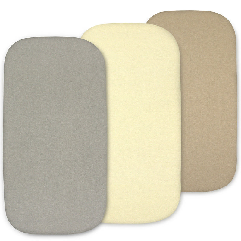 Ensemble de draps 3 pièces Bublo Baby, Gris / crème / sable
