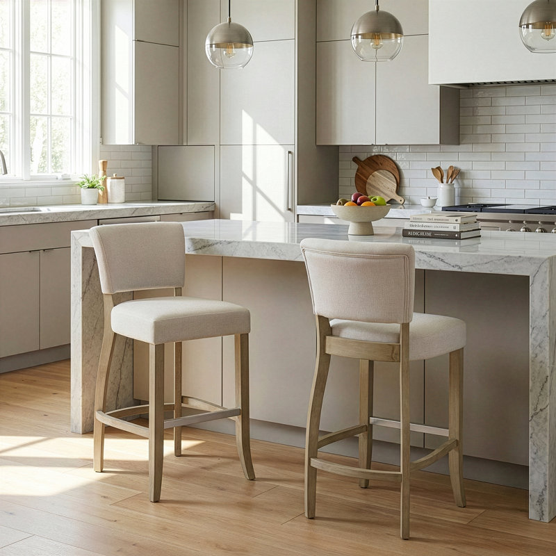 Bar & Counter Stool, Bar Stool (29" Seat Height), Beige
