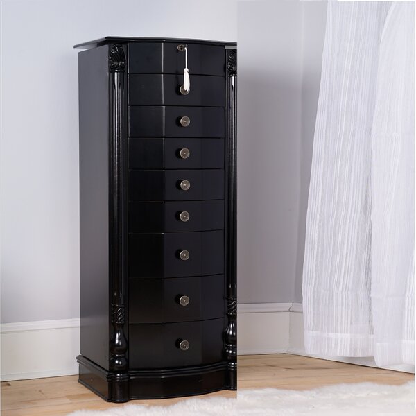 HONEY JOY Lockable Jewelry Cabinet Large Capacity Makeup Organizer