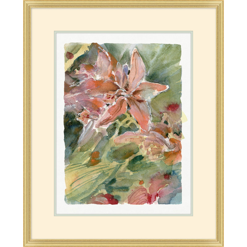 Fleurs tropicales 1 - Peinture avec cadre