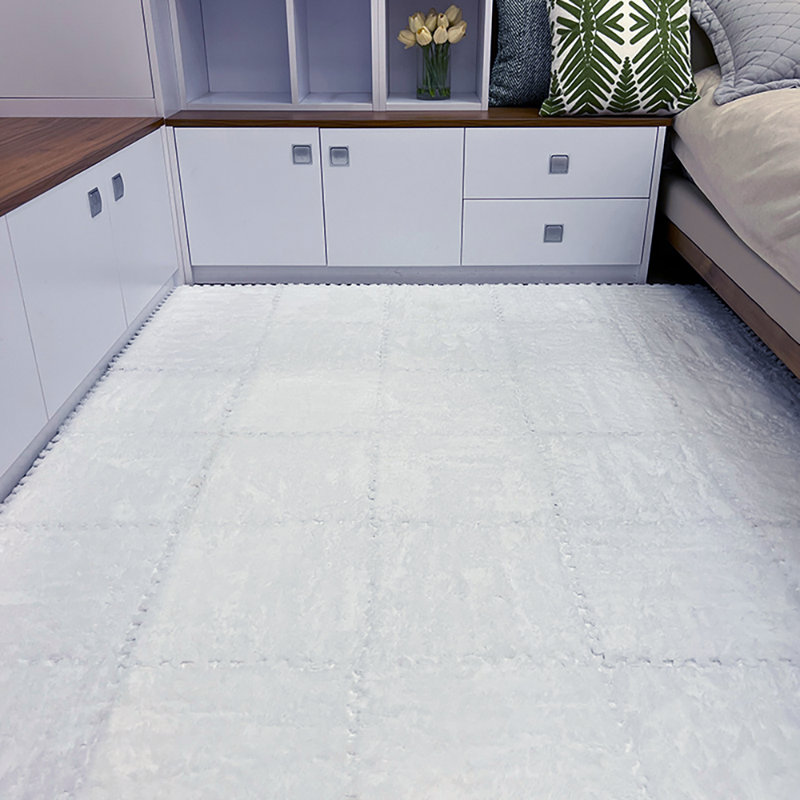 Square Felt Machine Tufted 30cm X 30cm Area Rug Set