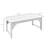Outsunny Wooden Garden Bench, Outdoor Park Bench with Slatted Seat, Backless Front Porch Bench with Curved Seat for Conservatory, Garden, Poolside, Deck, White