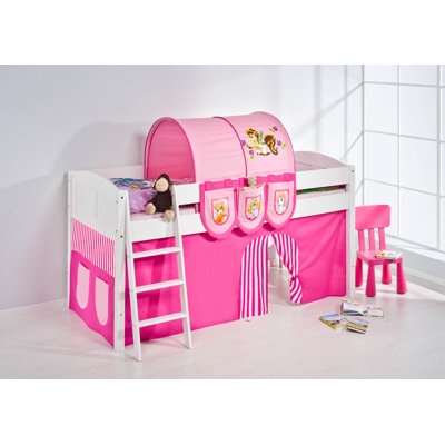 Filly European Single Mid Sleeper Bed with Curtain