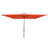Rectangular Outdoor Umbrella With 26 Solar And Push Button Tilt Function Lights Windproof Design