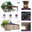 20 pi L 14 pi. D Pavillon de jardin en aluminium avec double toit