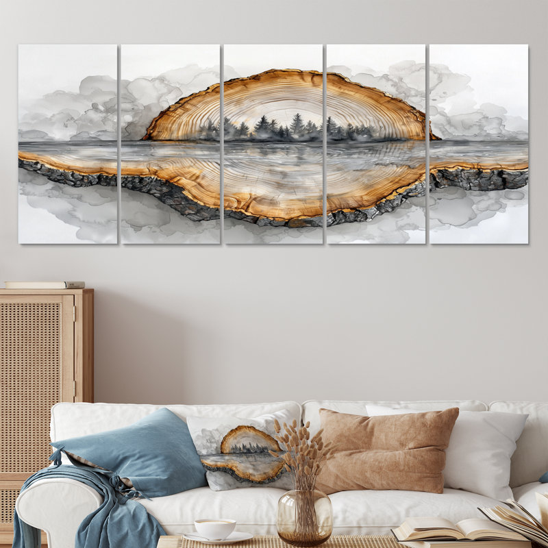 Mulroney - Art mural - Ensemble d'art mural, H 32 po x l 80 po, 5