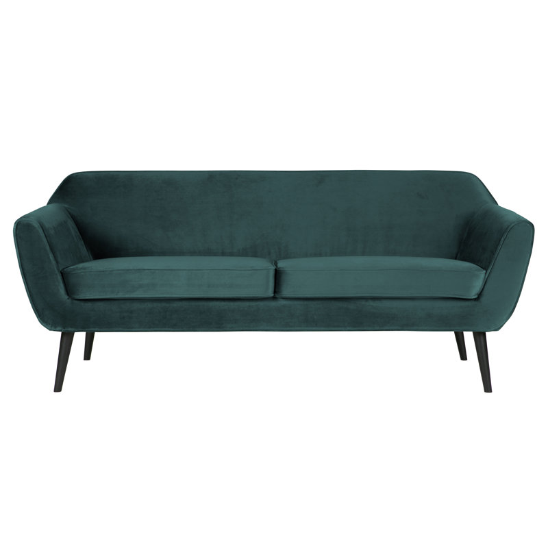 3 Seater Sofa, Velvet Teal, 75 cm H x 187cm W x 82 cm D