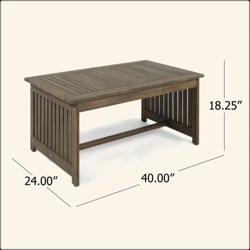 Marvellous Acacia Wood Coffee Table For Outdoor Spaces, Enhancing Ambiance