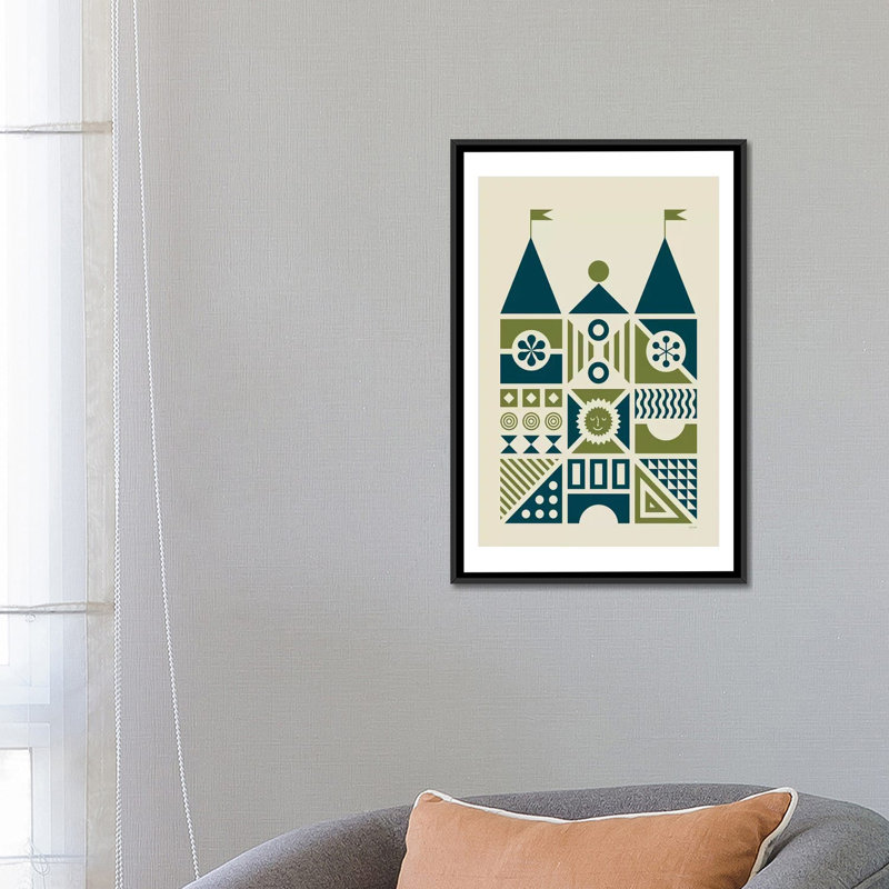 «House IV», impression sur toile, H 26 po x l 18 po x P 1,5 po, Toile avec cadre noir, Pas de tapis