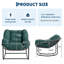 Chaise berçante surdimensionnée en osier Papasan - Chaise de patio d'extérieur en forme d'œuf - Capacité de 330 LBS - Coussin doux - Confortable pour le jardin, le balcon, le salon, le vert