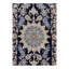 Navy Color Hand knotted Persian silk & wool Nain 3'4"X 4'11"