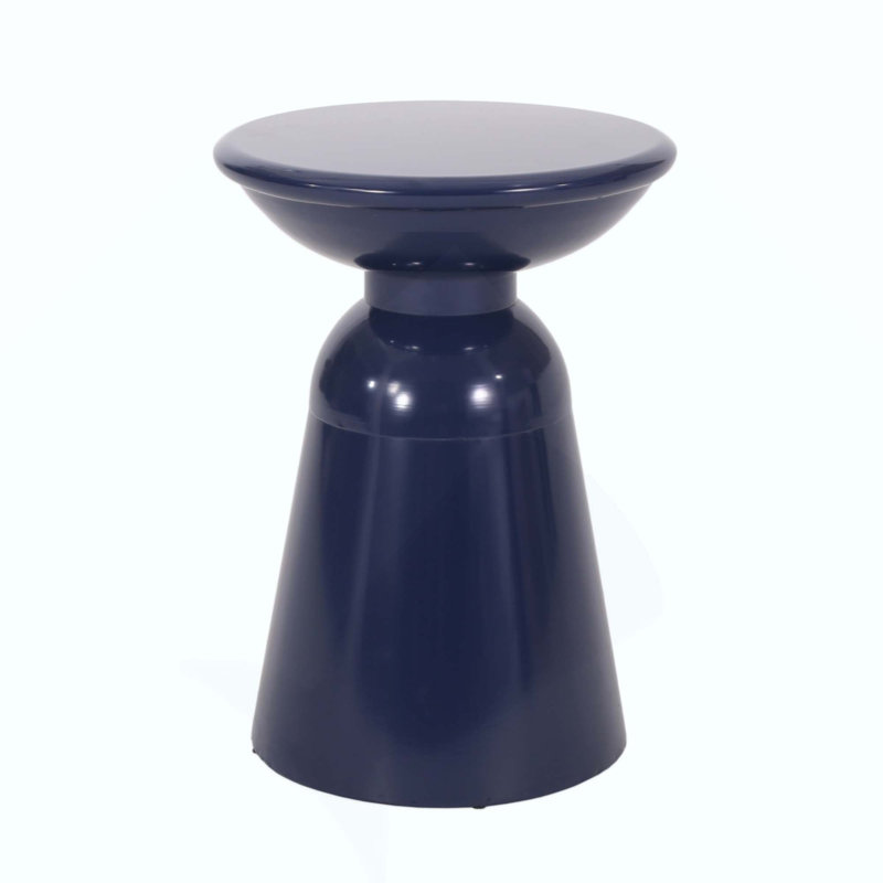 Outdoor Metal End Table -Large, Blue