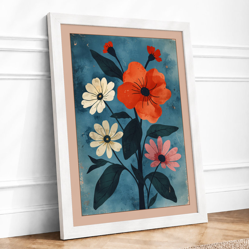 Study in Bloom Botanical - Framed Print, A4 - 29.7 x 21.0 cm, White