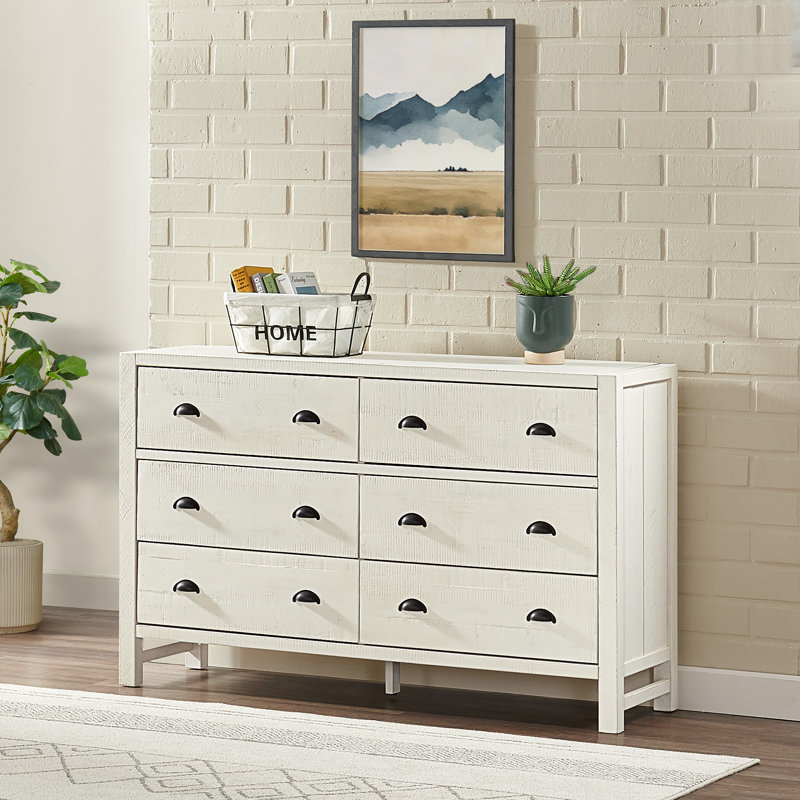 Arden 6-drawer Double Dresser, White