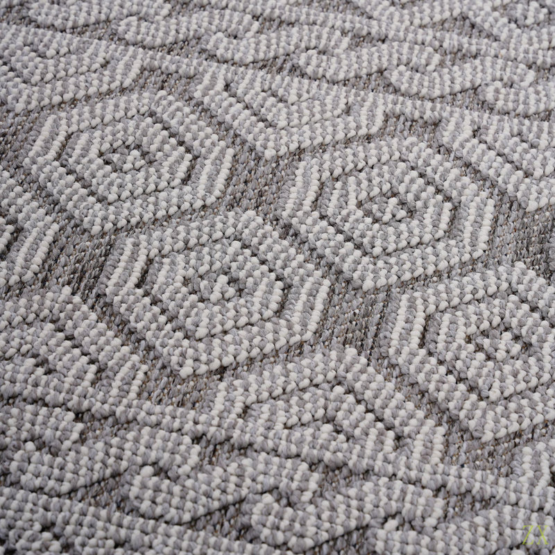 Collection 2X8 Geometric Indoor/Outdoor Area Rug, Runner 2'2" x 8'