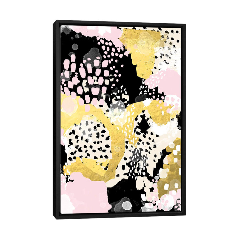 « rosa », reproduction d’art sur toile, Toile avec cadre noir, H 48 po x l 32 po x P 1,5 po