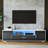 63" Modern High Gloss Led Octaviano With Sliding Door & Open Storage For Media Devices-1406322058