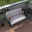Balancelle pour 2 personnes Kachiri, banc suspendu 2 places avec chaînes, balançoire pour terrasse et jardin près de la piscine-1883689829-1883689828