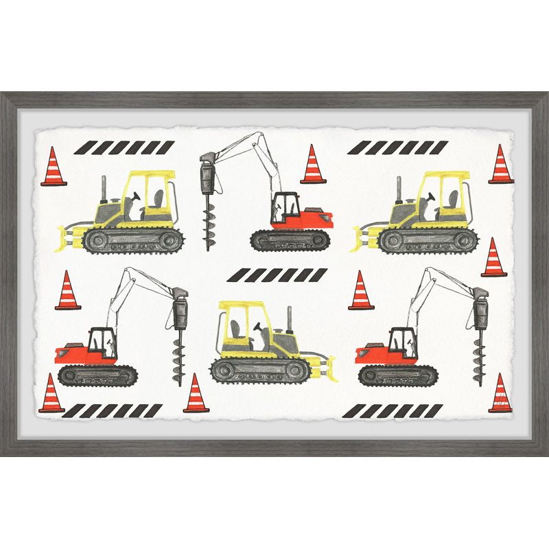 Tris Bulldozer And Drill Duo - Print, 38cm H x 45cm W