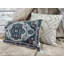 Coussin décoratif médaillon Kirman gris brun naturel 16 po x 25 po