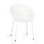 Ensemble de 2 chaises de salle à manger d'extérieur modernes avec une conception résistante aux intempéries et un design perforé élégant pour un confort durable.-941188965