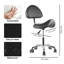 Adjustable Height Saddle Stool Chair with Wheels