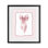 Ruban de vichy rose, reproduction encadrée sous verre, design par Christine Simpson Art