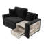 Canapé modulaire en chenille de 63,2 po avec accoudoirs de rangement et console centrale pour le salon-129584173