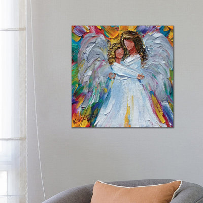 Angel Hugs 1 Piece Wrapped Canvas Painting