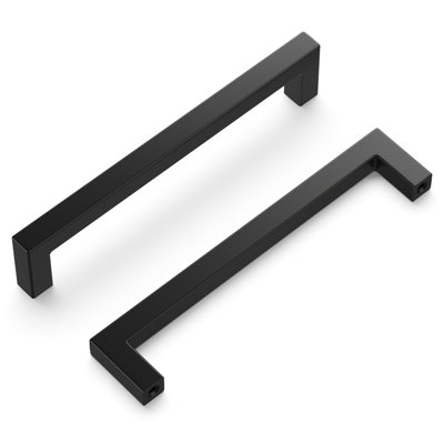 Skylight Collection Handle Pull - 5-1/16" Center to Center Cabinet Pull Matte Black - Contemporary Hardware for Drawers & Cabinets (Set of 10)