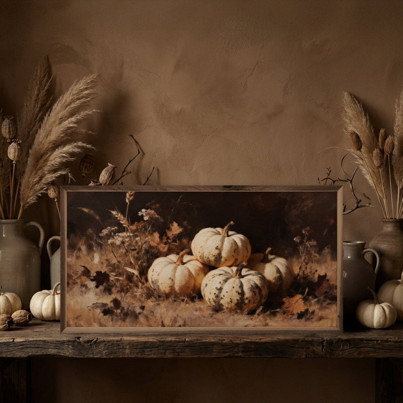Four Pumpkins One Speckled, H 8 po x l 16 po