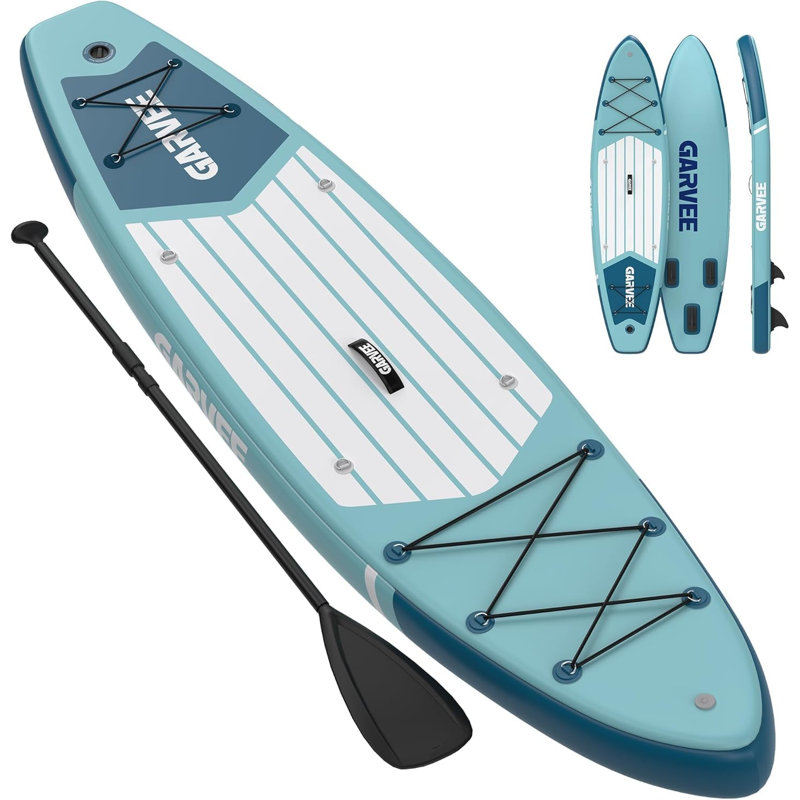 Inflatable Stand Up Paddle Board, Wide Stable SUP with Premium SUP Paddleboard Accessories, Wood Grain Non-Slip Deck for All Skill Levels, 320/335cm
