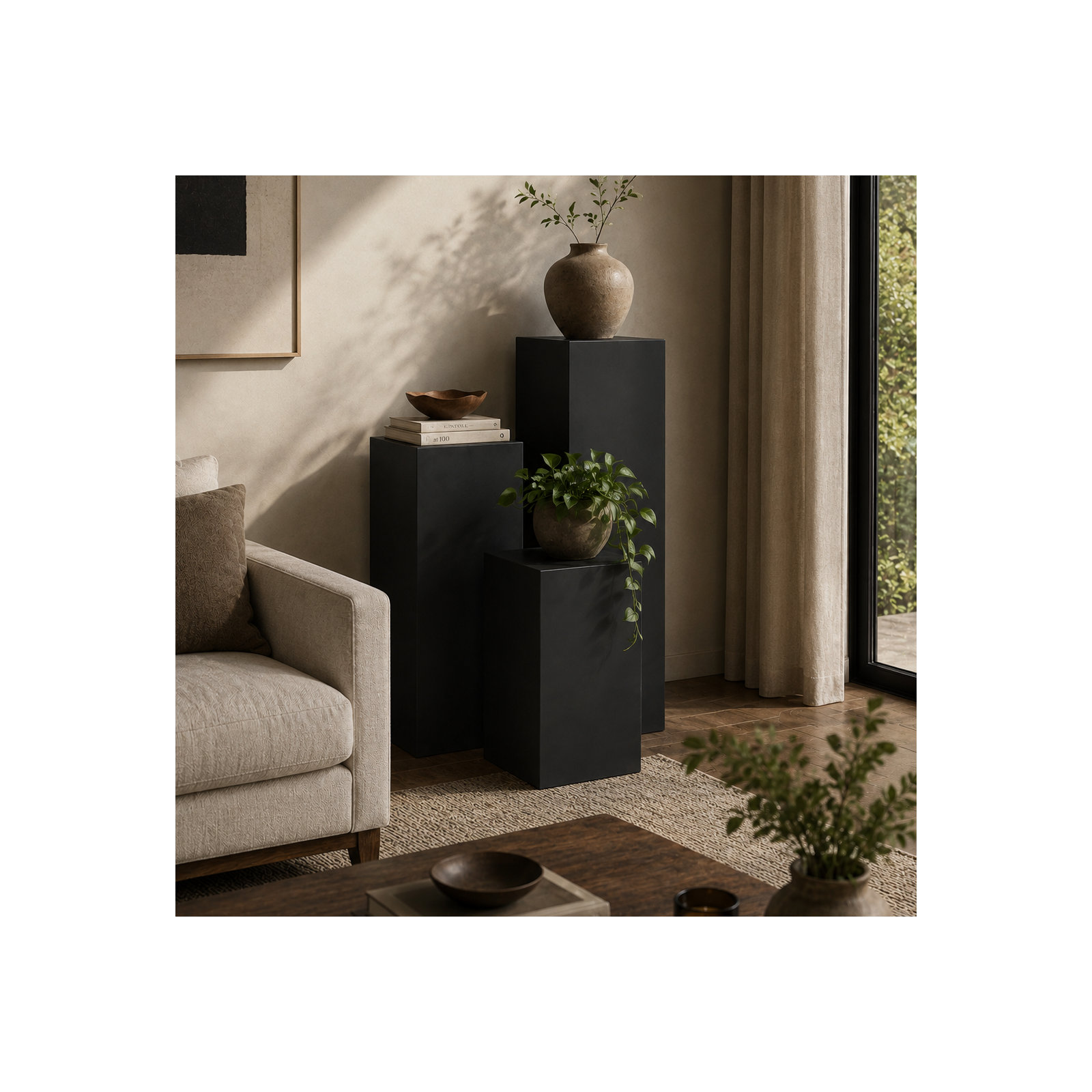 Delfina End Table, Black