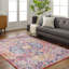 Charleston Power Loom White/Orange/Dark Blue Rug-418285775