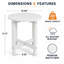 Table d'appoint extérieure en PEHD pour terrasses et balcons