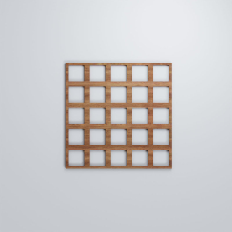 Panneaux muraux en bois Manchester, Noyer, H 11 3/8 po x l 11 3/8 po x P 3/8 po