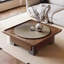 Table basse carrée en bois massif noyer-128967986-128967984